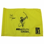 Zach Johnson Signed Bell South Classic Course Flown Flag JSA ALOA