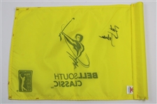 Zach Johnson Signed Bell South Classic Course Flown Flag JSA ALOA