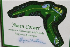 Byron Nelson Signed Amen Corner Plaque JSA ALOA