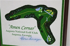 Gene Sarazen Signed Amen Corner Plaque JSA ALOA