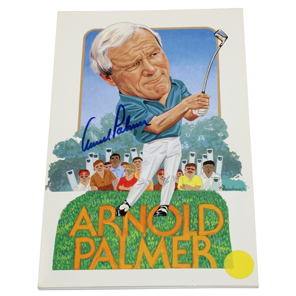 Arnold Palmer Signed Arnold Palmer Characateur Notepad JSA ALOA