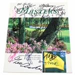 Twenty-One (21) Different Masters Champions Signed 1999 Masters Journal JSA ALOA