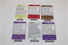 Six (6) Different Masters Tournament Wednesday Par 3 Tickets - 2011-2012 & 2015-2018