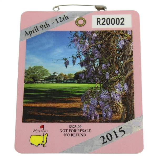 2015 Masters Tournament Series Badge #R20002 - Jordan Spieth Winner