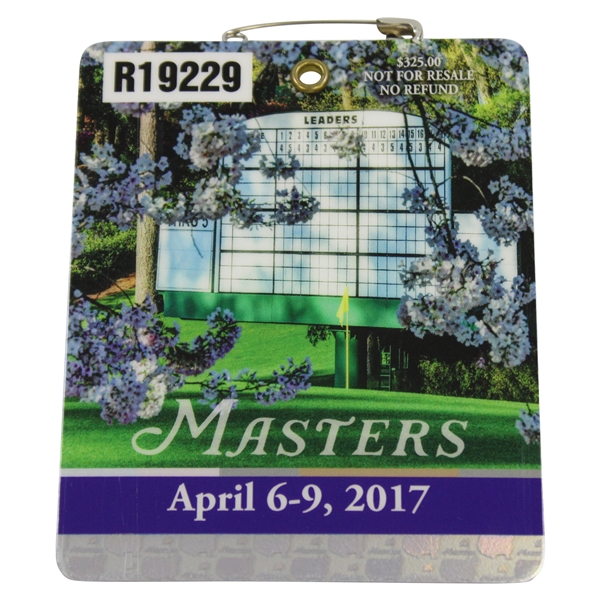 2017 Masters Tournament Series Badge #R19229 - Sergio Garcia Winner