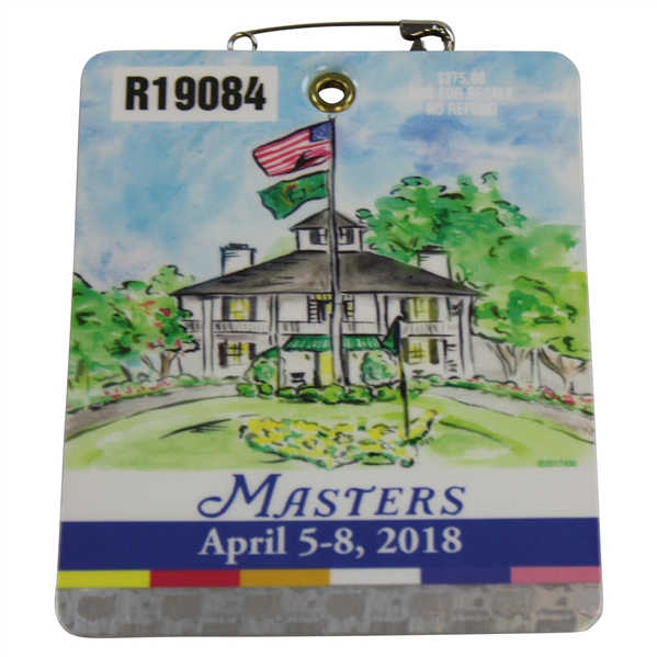 2018 Masters Tournament Series Badge #R19084 - Patrick Reed Winner
