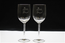Pair of Masters Tournament 11oz Wine Glasses in Original Box