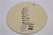 Four (4) Multi-Signed Pga Golf Ball Placemats with Phil Vijay, Bubba, Sergio & Others