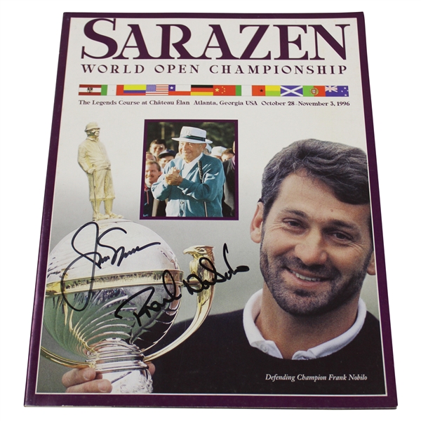 Jack Nicklaus & Frank Nobilo Signed 1996 Gene Sarazen World Open Program JSA ALOA