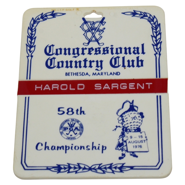 1976 PGA Championship at Congressional Country Club Bag Tag