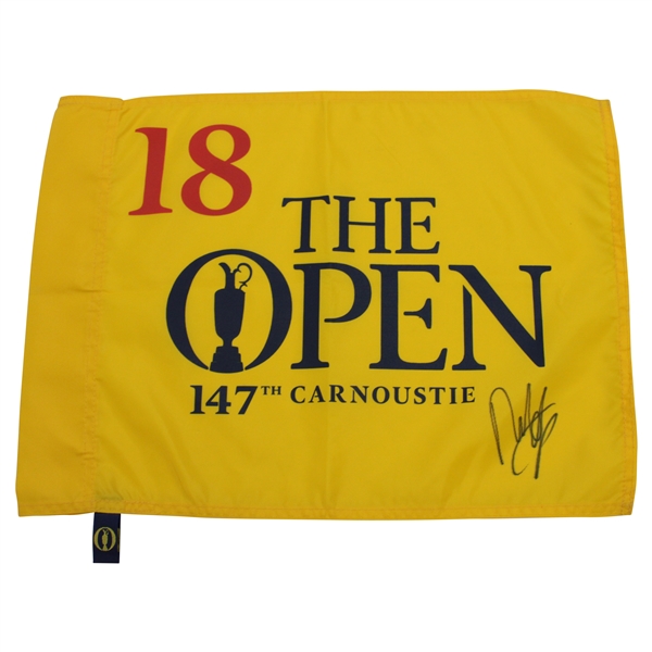 Francesco Molinari Signed 2018 The OPEN at Carnoustie Screen Flag JSA ALOA