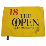 Francesco Molinari Signed 2018 The OPEN at Carnoustie Screen Flag JSA ALOA