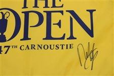 Francesco Molinari Signed 2018 The OPEN at Carnoustie Screen Flag JSA ALOA