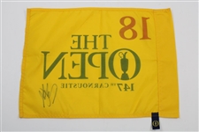 Francesco Molinari Signed 2018 The OPEN at Carnoustie Screen Flag JSA ALOA