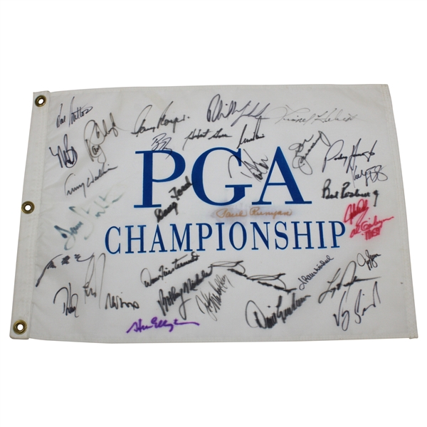 Multi-Signed PGA Championship Flag Signed by 33 Champs! JSA ALOA
