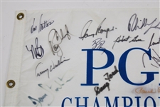 Multi-Signed PGA Championship Flag Signed by 33 Champs! JSA ALOA
