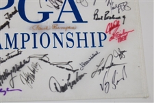 Multi-Signed PGA Championship Flag Signed by 33 Champs! JSA ALOA