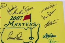 Masters CHAMPS Signed 2007 Masters Embroidered Flag - Signed by 24 JSA ALOA
