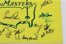 Masters CHAMPS Signed 2007 Masters Embroidered Flag - Signed by 24 JSA ALOA