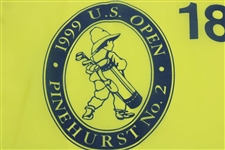 1999 US Open at Pinehurst No. 2 Yellow 18 Flag with Original Tag - Payne Stewart Final Victory