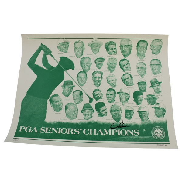 Arnold Palmer Signed PGA Seniors Champions Poster 1/200 JSA ALOA