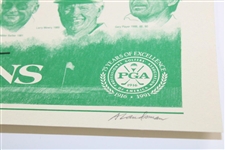 Arnold Palmer Signed PGA Seniors' Champions Poster 1/200 JSA ALOA