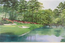 1995 'Amen' Golden Bell The 12th at Augusta Ltd Ed Print Signed by Artist Andrea V. O'Shea