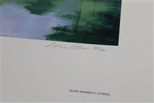 1995 'Amen' Golden Bell The 12th at Augusta Ltd Ed Print Signed by Artist Andrea V. O'Shea