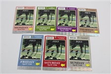 Full Set of 2013 Masters Tickets - Monday-Sunday - Adam Scott Winner