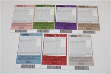 Full Set of 2013 Masters Tickets - Monday-Sunday - Adam Scott Winner