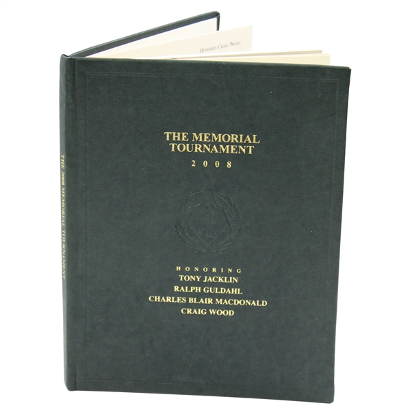 2008 The Memorial Tournament Ltd Ed Book Honoring & Dedicated to Jacklin, Guldahl, Macdonald, & Wood #40/250