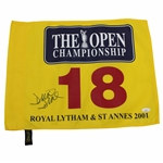 David Duval Signed 2001 OPEN at Royal Lytham & St. Annes Flag JSA #RR90589