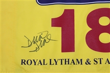 David Duval Signed 2001 OPEN at Royal Lytham & St. Annes Flag JSA #RR90589