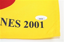David Duval Signed 2001 OPEN at Royal Lytham & St. Annes Flag JSA #RR90589