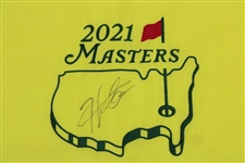 Hideki Matsuyama Signed 2021 Masters Embroidered Flag PSA/DNA #AK00814