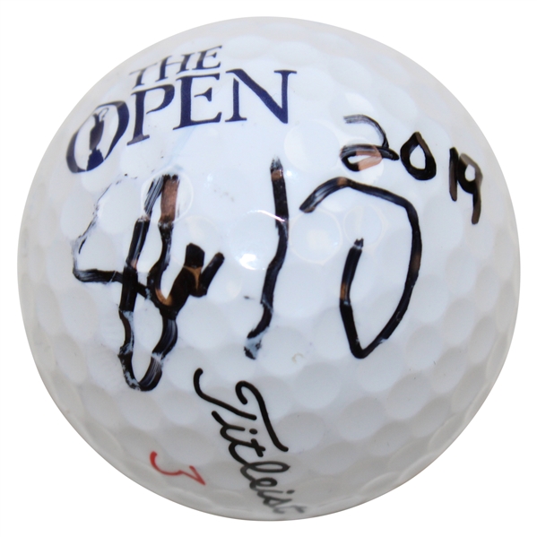 Shane Lowry Signed Titleist The OPEN Championship Logo Golf Ball with 2019 JSA ALOA