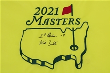 Will Zalatoris Signed 2021 Masters Embroidered Flag with '1st Masters' & '-9' JSA ALOA