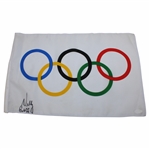 Nelly Korda Signed Unofficial Olympic Rings Golf Flag with Gold 2021 PSA/DNA #AK41906