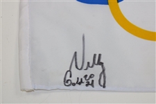 Nelly Korda Signed Unofficial Olympic Rings Golf Flag with 'Gold 2021' PSA/DNA #AK41906