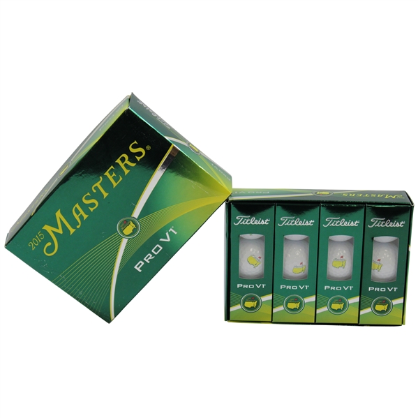 Masters Tournament Dozen Titleist Pro V1 Golf Balls - 2015