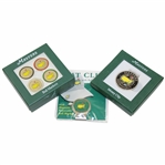 Masters Tournament Hat Clip, Money Clip, 4 Pack Ball Markers - All Undated
