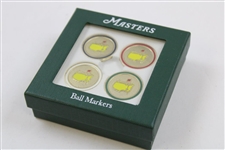 Masters Tournament Hat Clip, Money Clip, 4 Pack Ball Markers - All Undated