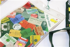 Two (2) Masters Tournament Badge Collage Holders/Lanyards