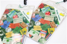 Two (2) Masters Tournament Badge Collage Holders/Lanyards