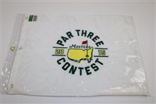 Five (5) 2015 Masters Embroidered Par 3 Flags in Original Sleeves
