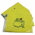 Five (5) 2012 Masters Embroidered Flags in Original Sleeves
