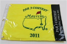 Six (6) 2011 Masters Embroidered Par 3 Flags in Original Sleeves