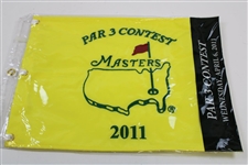 Six (6) 2011 Masters Embroidered Par 3 Flags in Original Sleeves