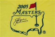 Jack Nicklaus Signed 2005 Masters Embroidered Flag with Years Won Notation JSA ALOA
