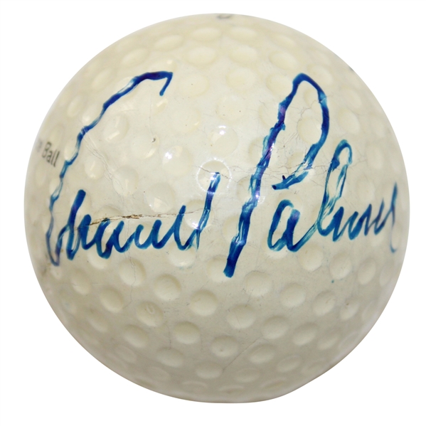 Arnold Palmer Signed Personal Logo 1 Golf Ball - Signed in Blue JSA ALOA